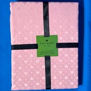 NEW KATE SPADE HEARTS & POLKA DOTS PINK 60" X 102" RECTANGLE / OBLONG TABLECLOTH